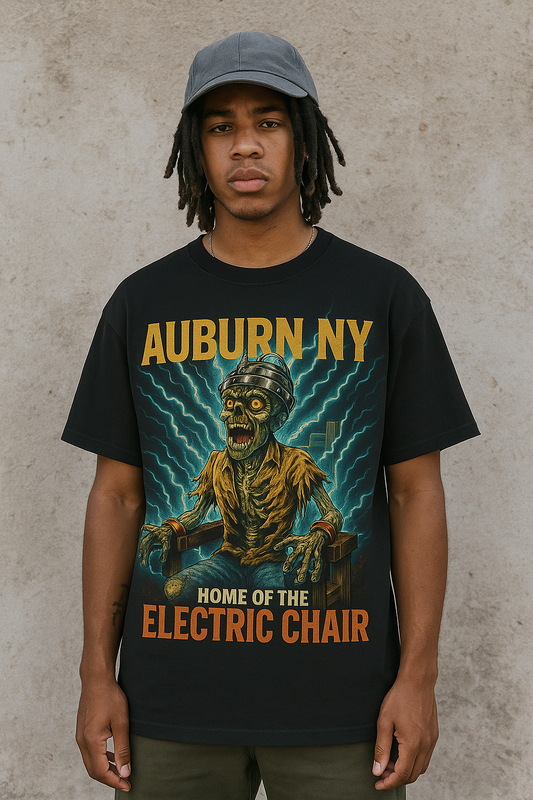 Auburn NY “Home of the Electric Chair” Graphic Tee