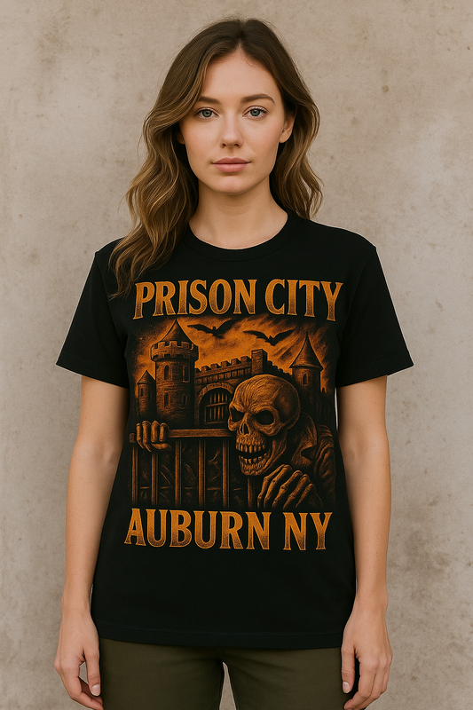 Auburn NY “Prison City” Graphic T-Shirt – Bold Urban Streetwear